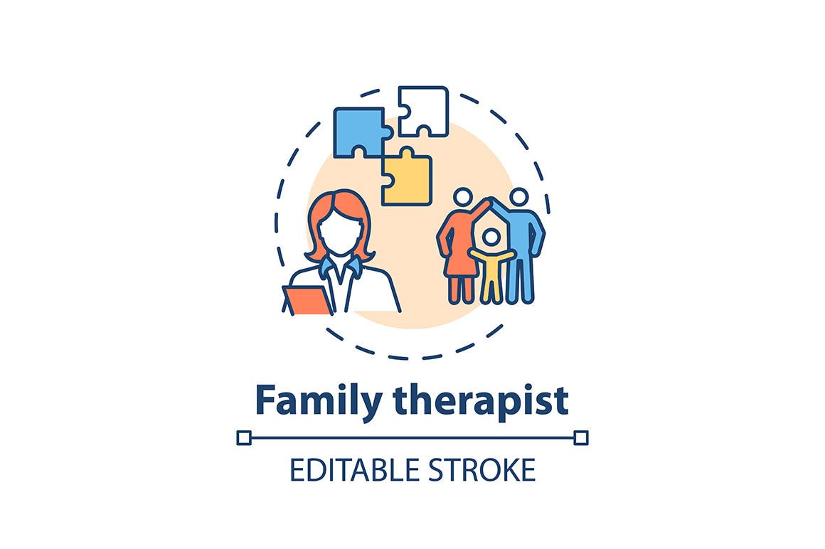 Psychotherapy concept icons bundle