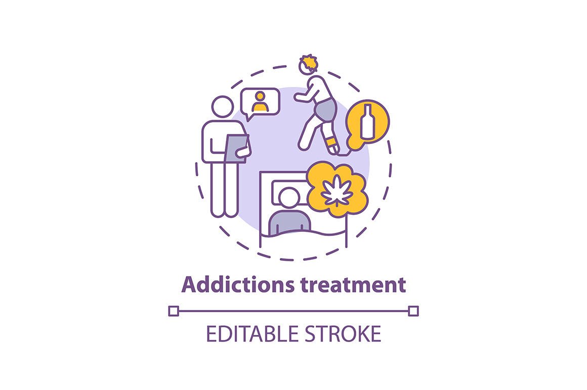 Psychotherapy concept icons bundle