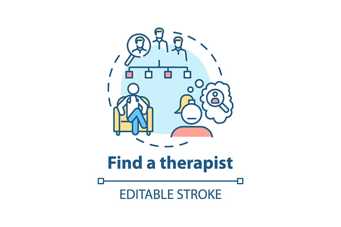 Psychotherapy concept icons bundle