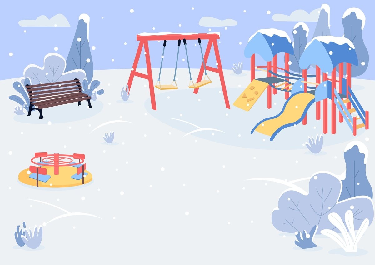 Public park color vector illustration bundle