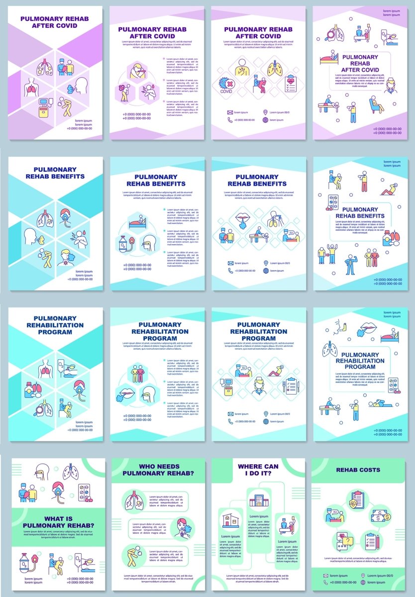Pulmonary rehabilitation brochure template set