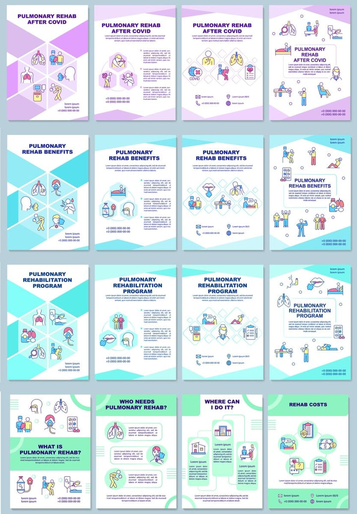 Pulmonary rehabilitation brochure template set