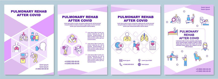 Pulmonary rehabilitation brochure template set