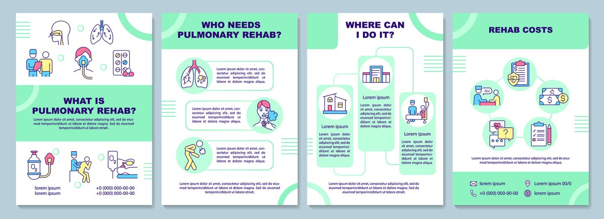 Pulmonary rehabilitation brochure template set