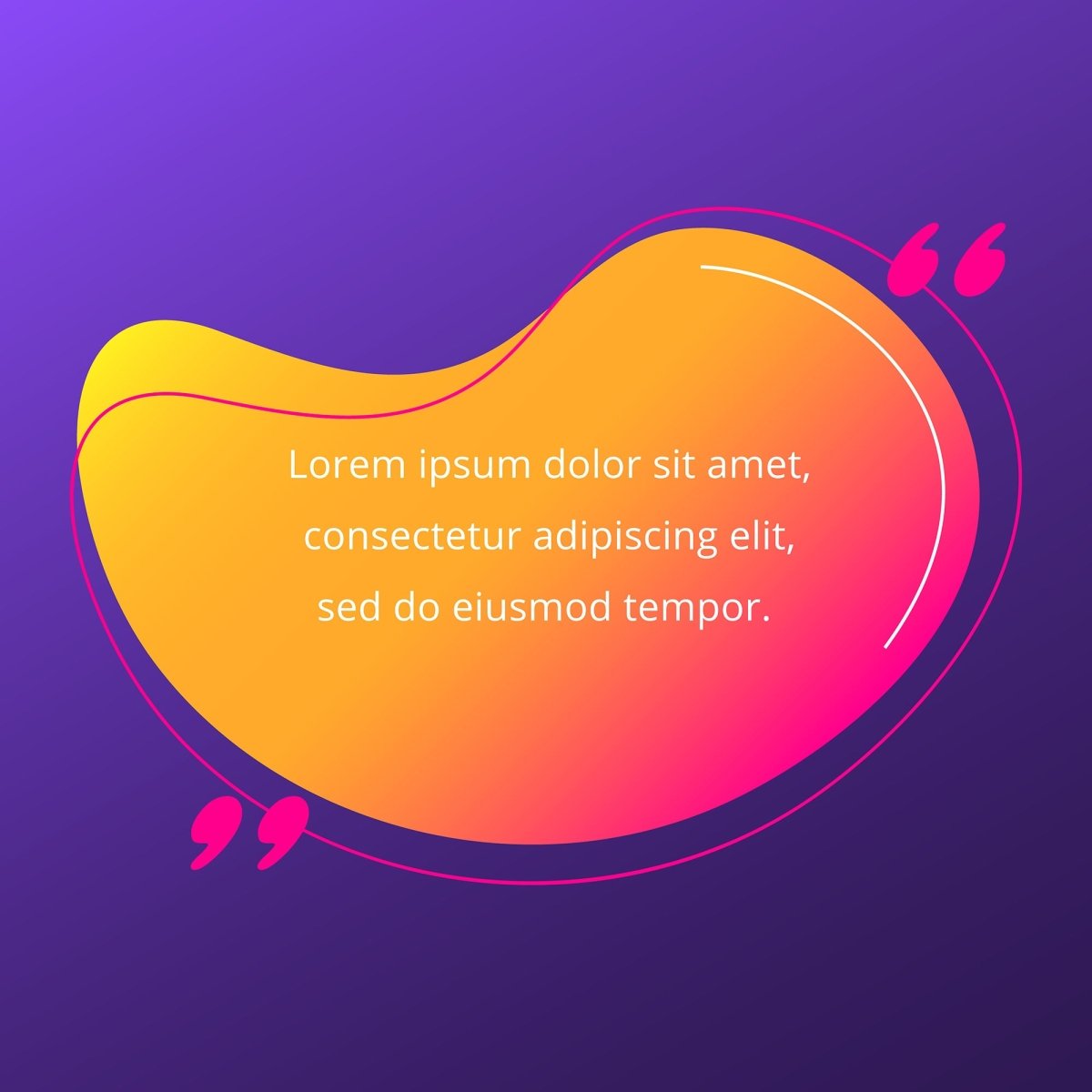 Quote blank frame vector template set