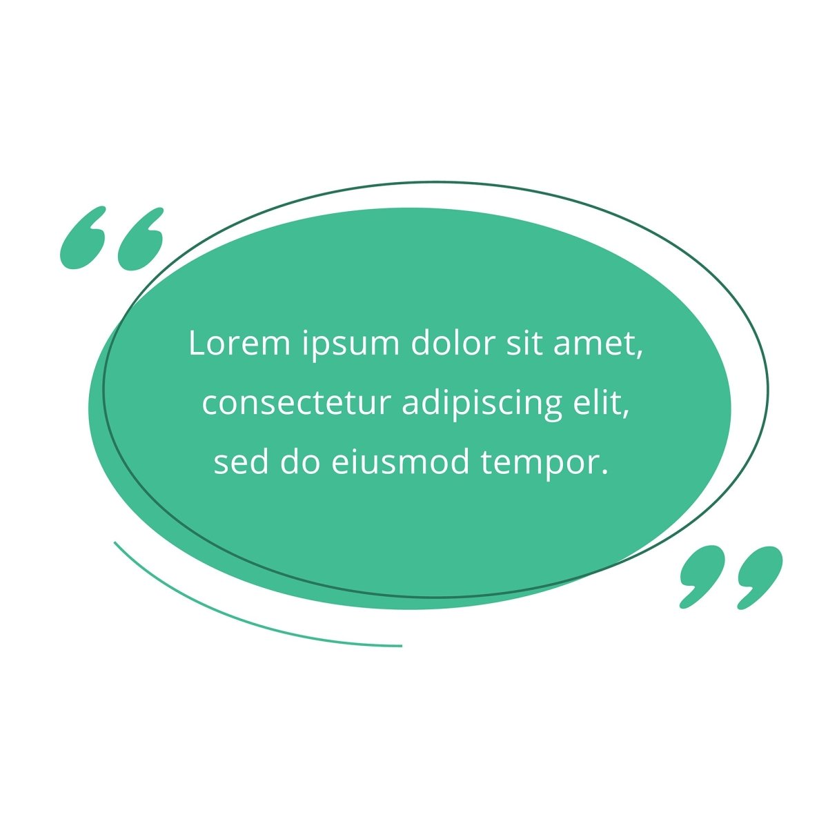 Quote blank frame vector template set