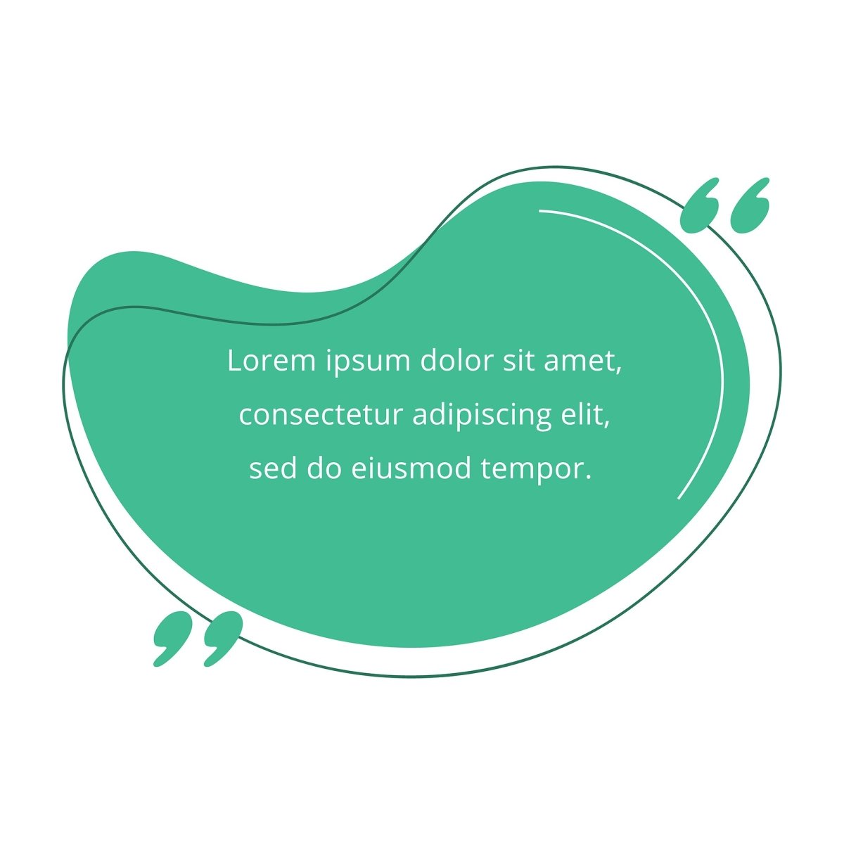 Quote blank frame vector template set