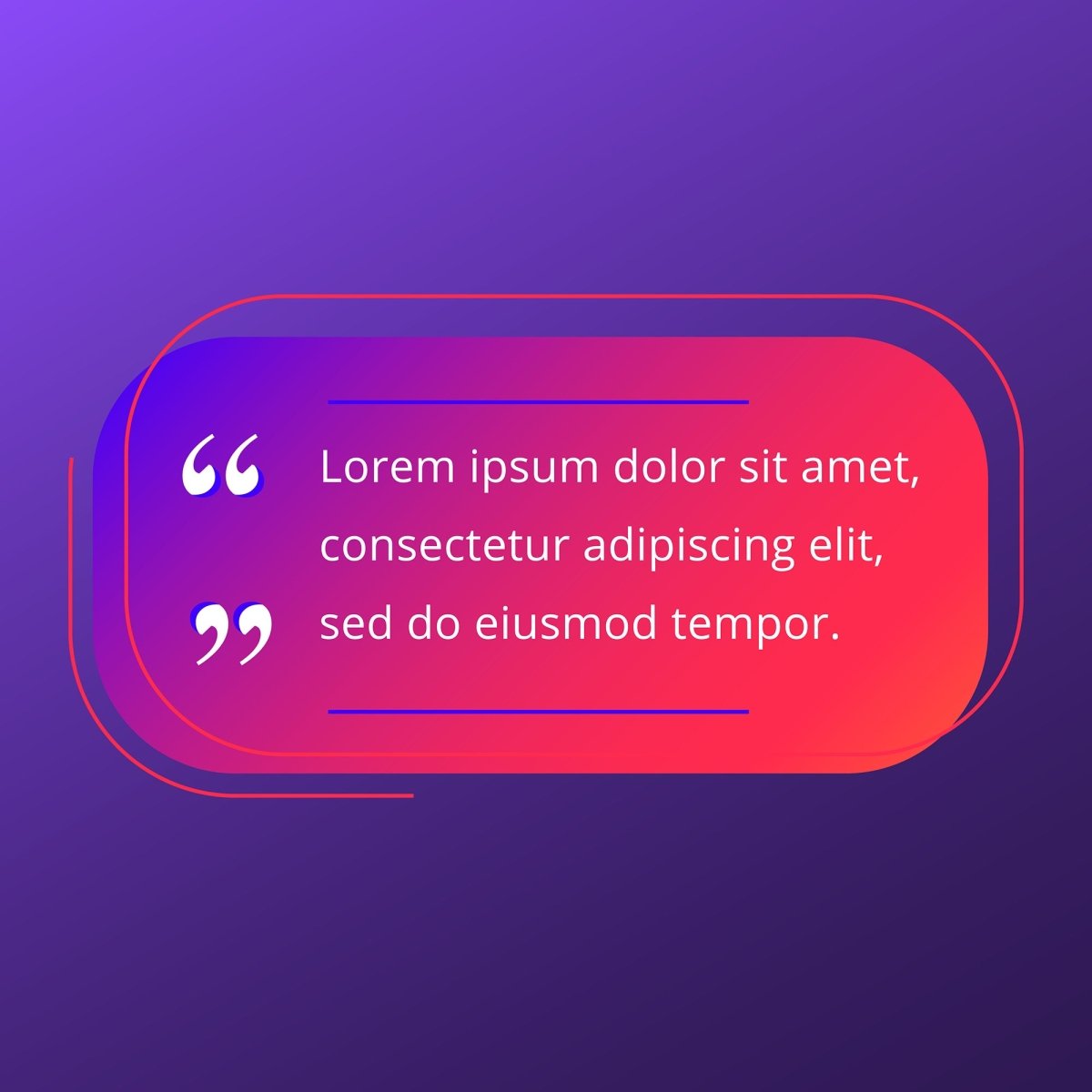Quote blank frame vector template set