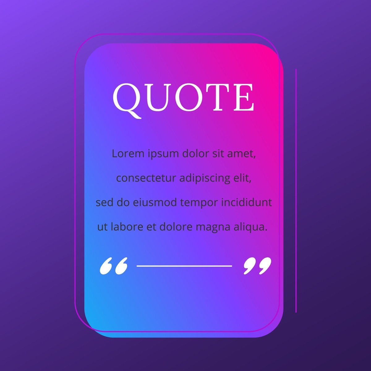 Quote blank frame vector template set
