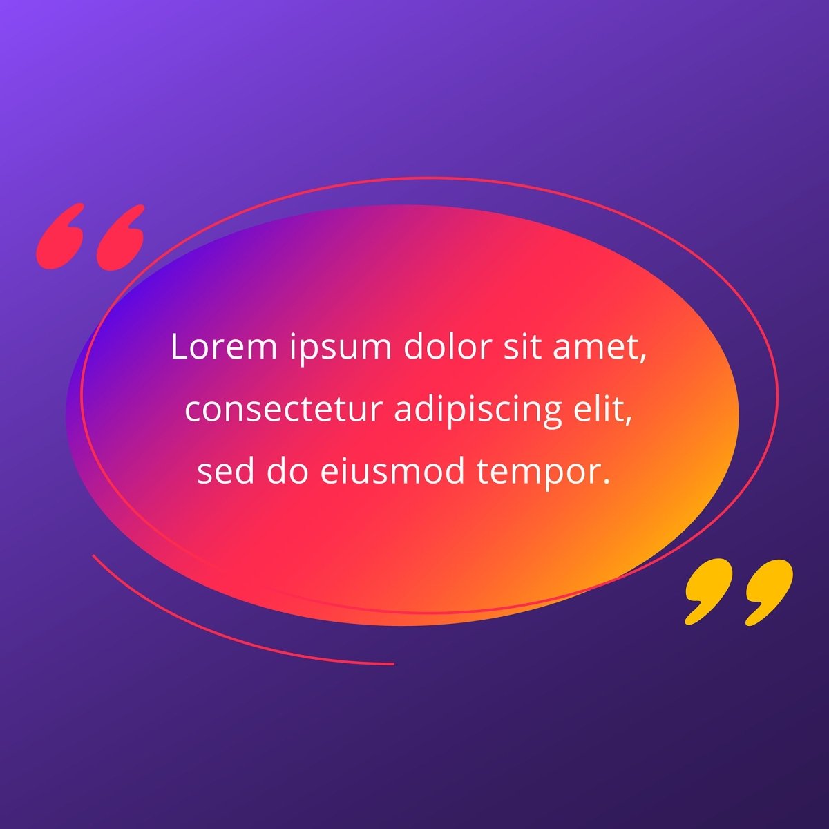Quote blank frame vector template set