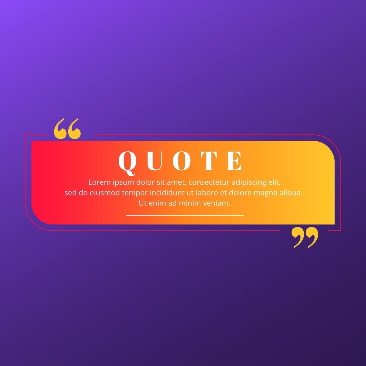 Quote blank frame vector template set