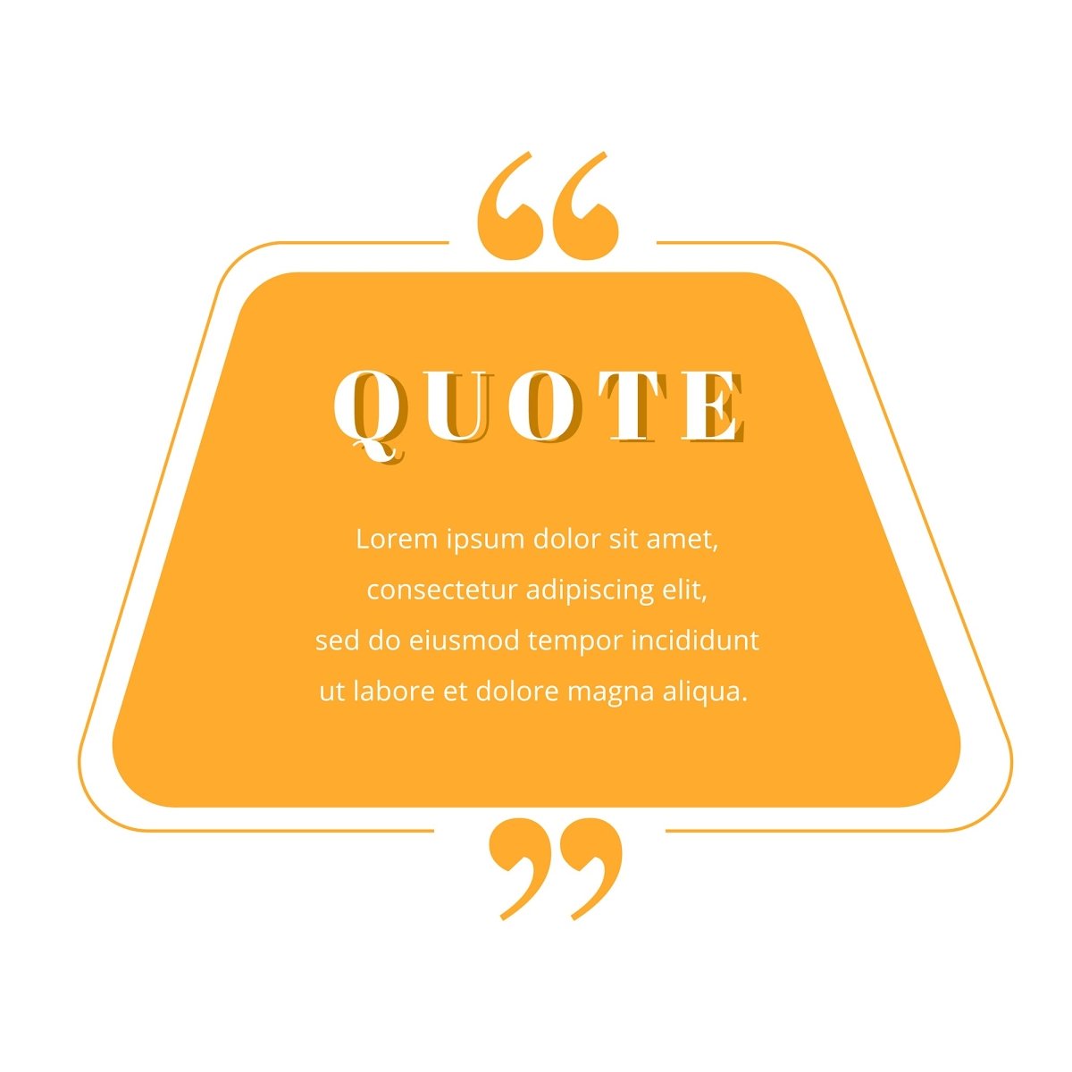 Quote blank frame vector template set