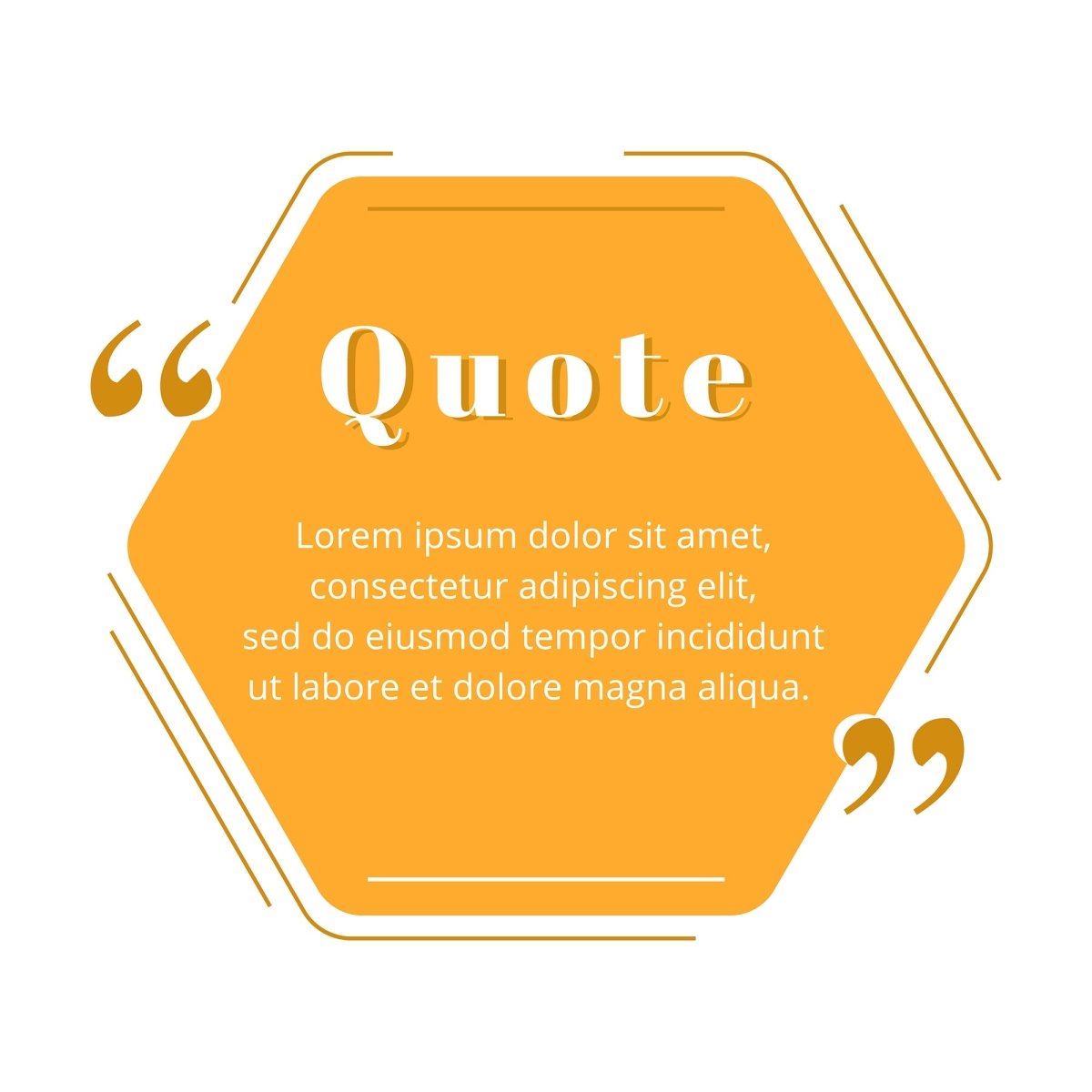 Quote blank frame vector template set