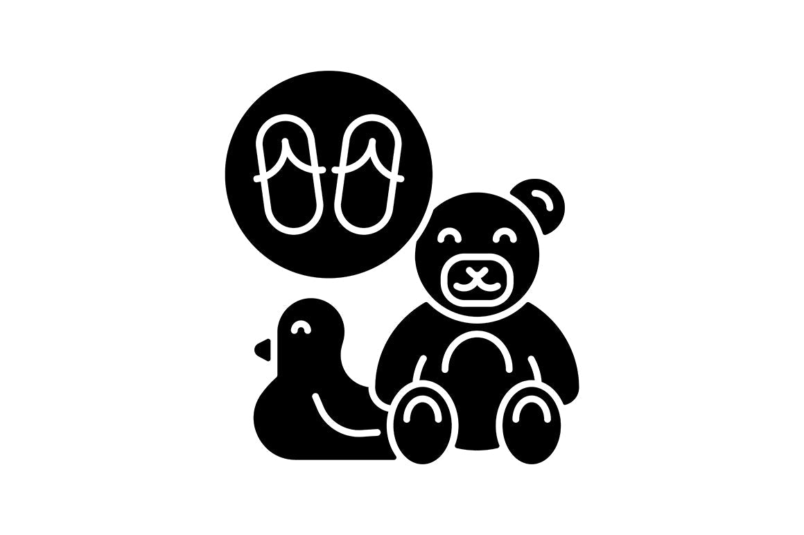 Recycled materials black glyph icons set on white space