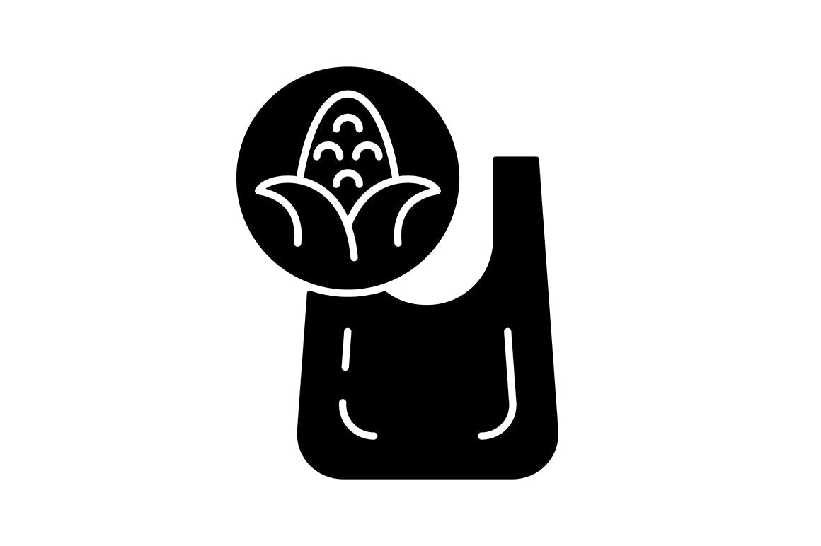 Recycled materials black glyph icons set on white space
