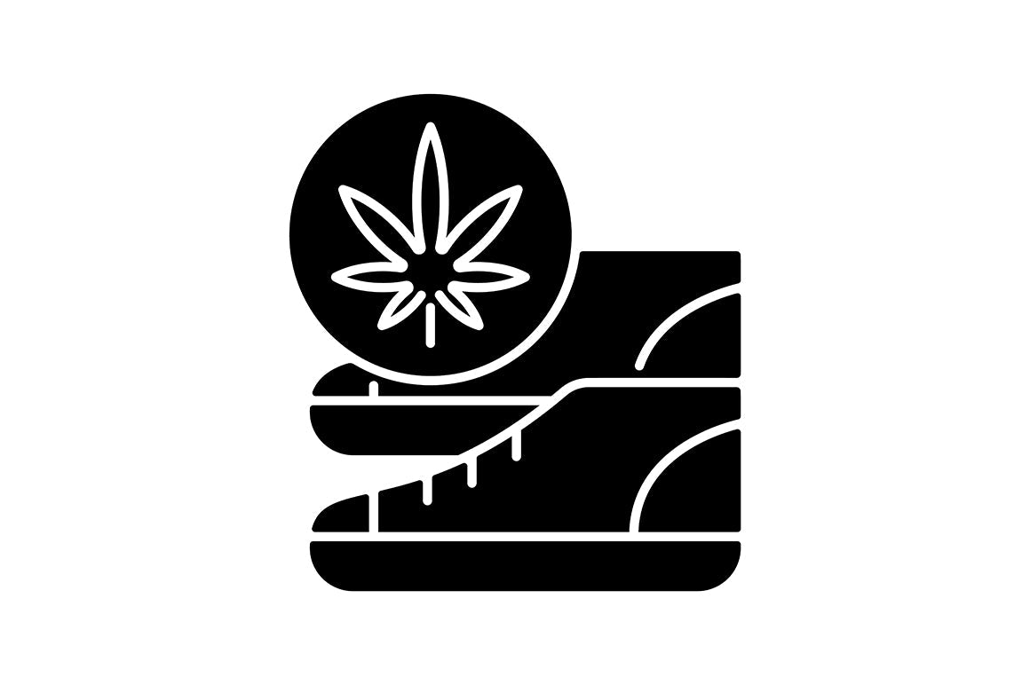 Recycled materials black glyph icons set on white space