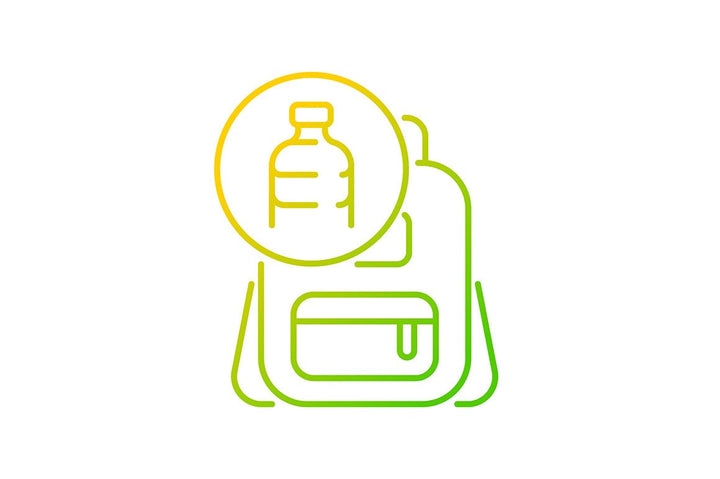 Recycled materials gradient icons set for dark and light mode