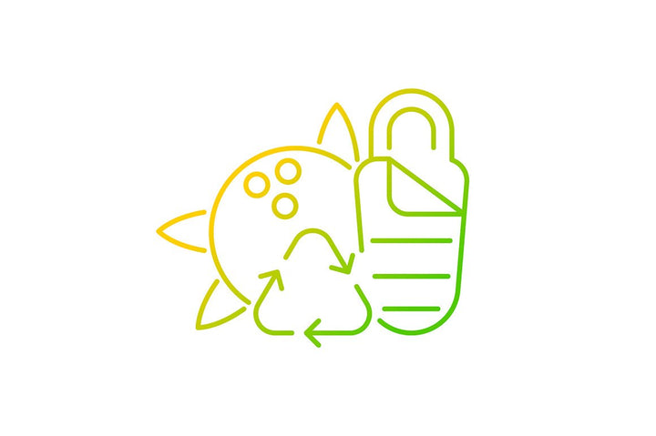 Recycled materials gradient icons set for dark and light mode