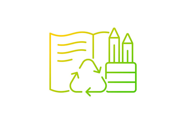 Recycled materials gradient icons set for dark and light mode