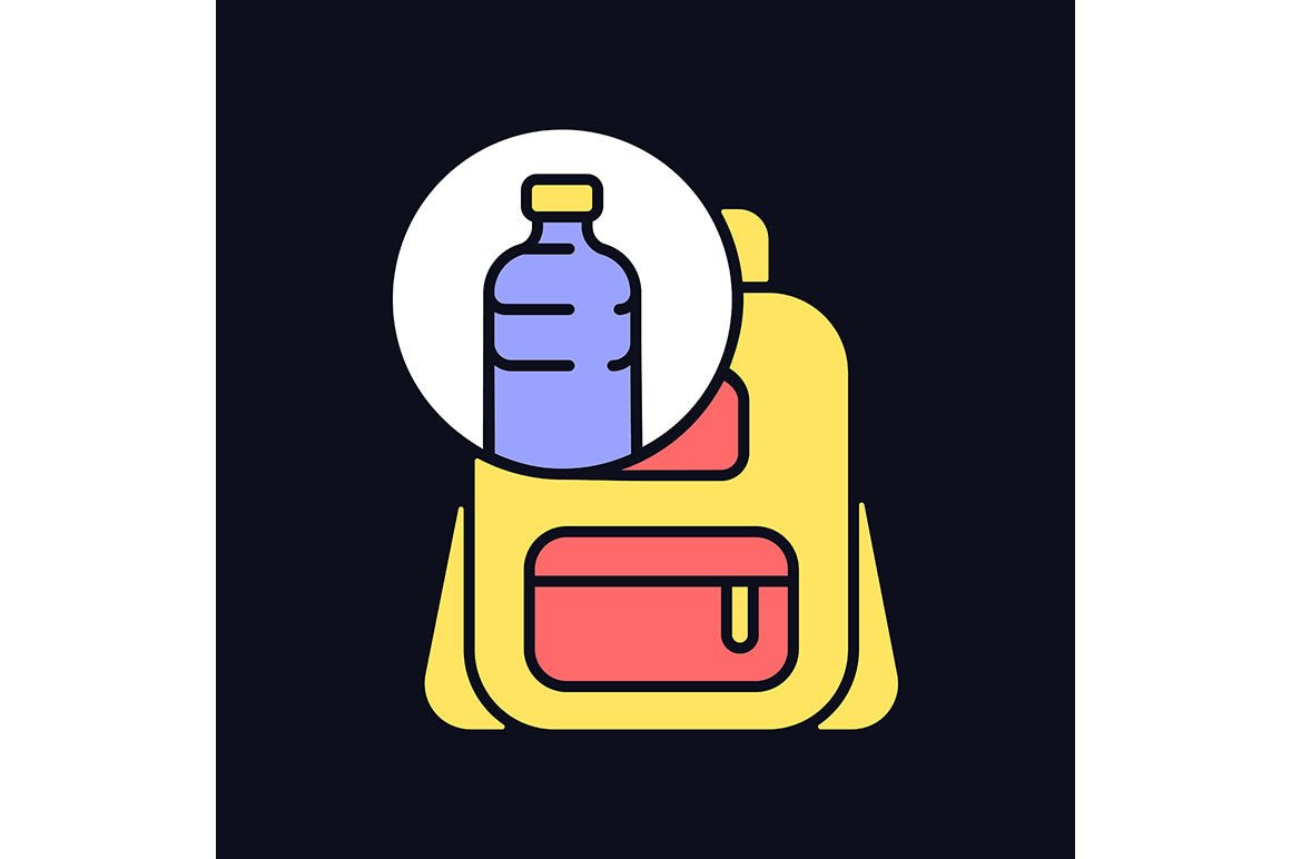 Recycled materials light and dark theme RGB color icons set