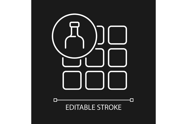 Recycled materials linear icons set for dark and light mode
