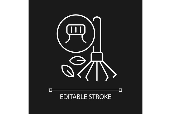 Recycled materials linear icons set for dark and light mode