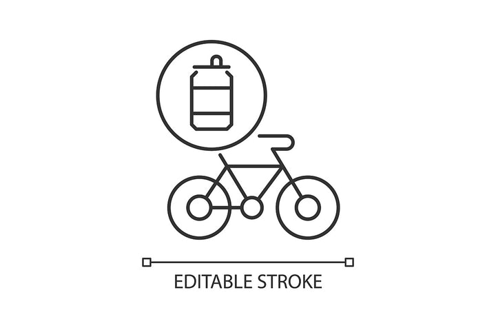 Recycled materials linear icons set for dark and light mode