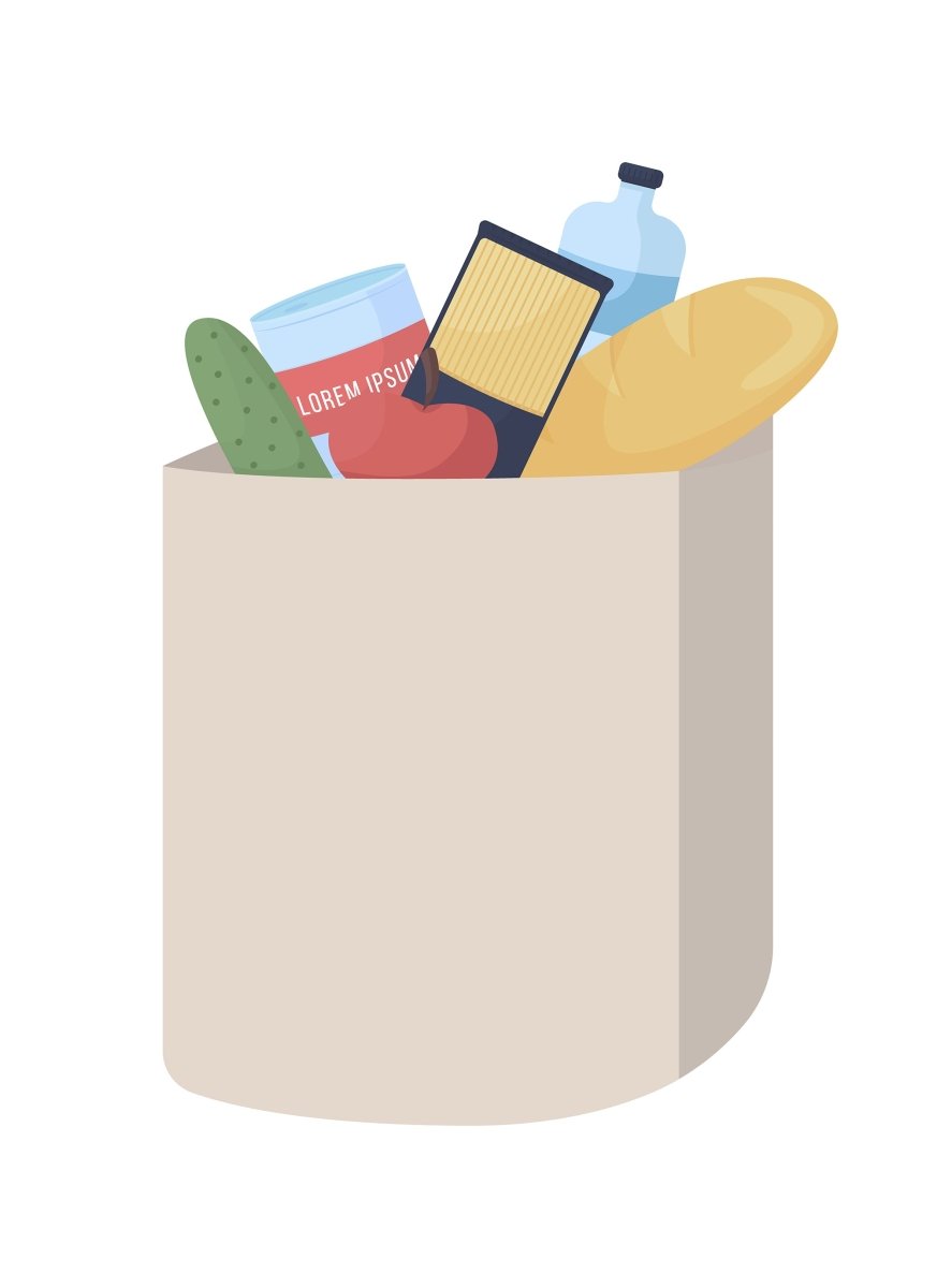 Refrigerator with food semi flat color vector object