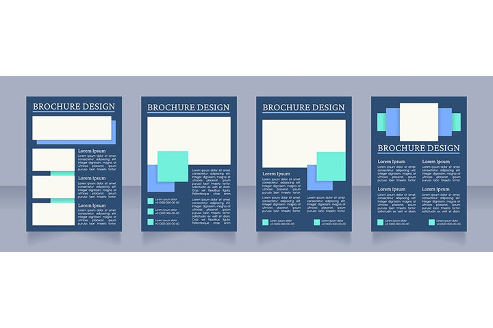 Representing blank brochure design bundle
