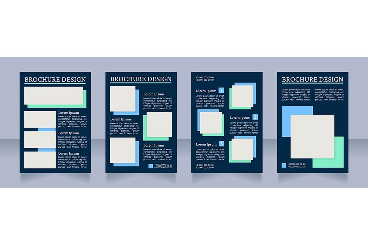 Representing blank brochure design bundle