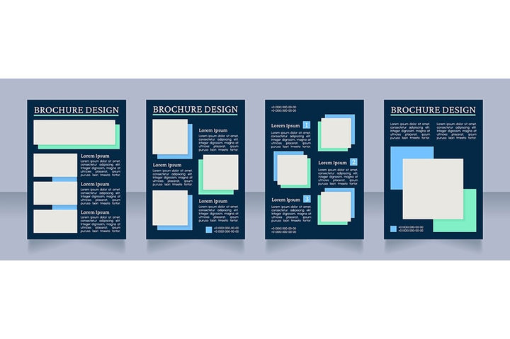 Representing blank brochure design bundle