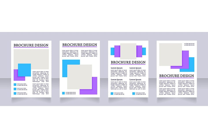 Representing blank brochure design bundle