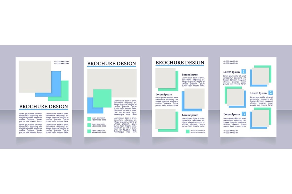 Representing blank brochure design bundle
