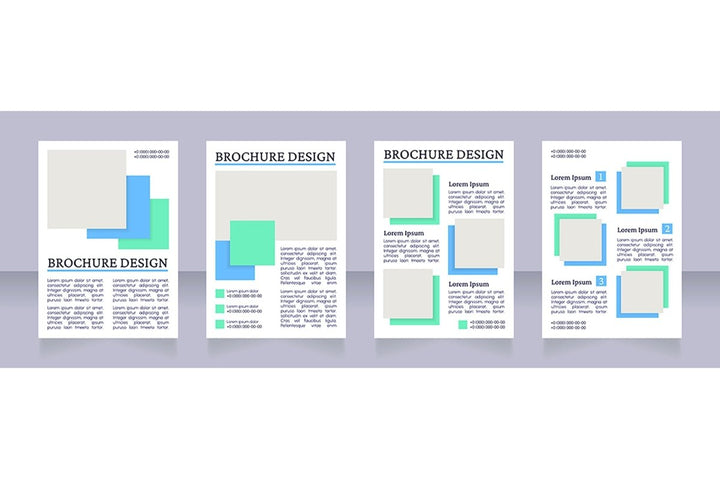 Representing blank brochure design bundle