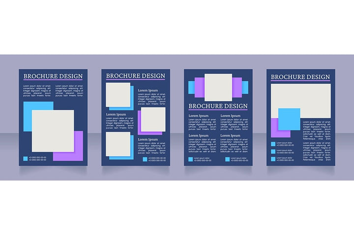 Representing blank brochure design bundle