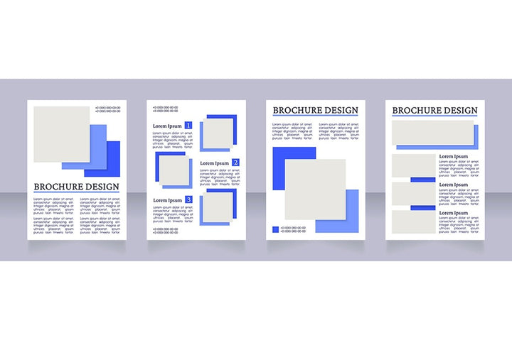 Representing blank brochure design bundle
