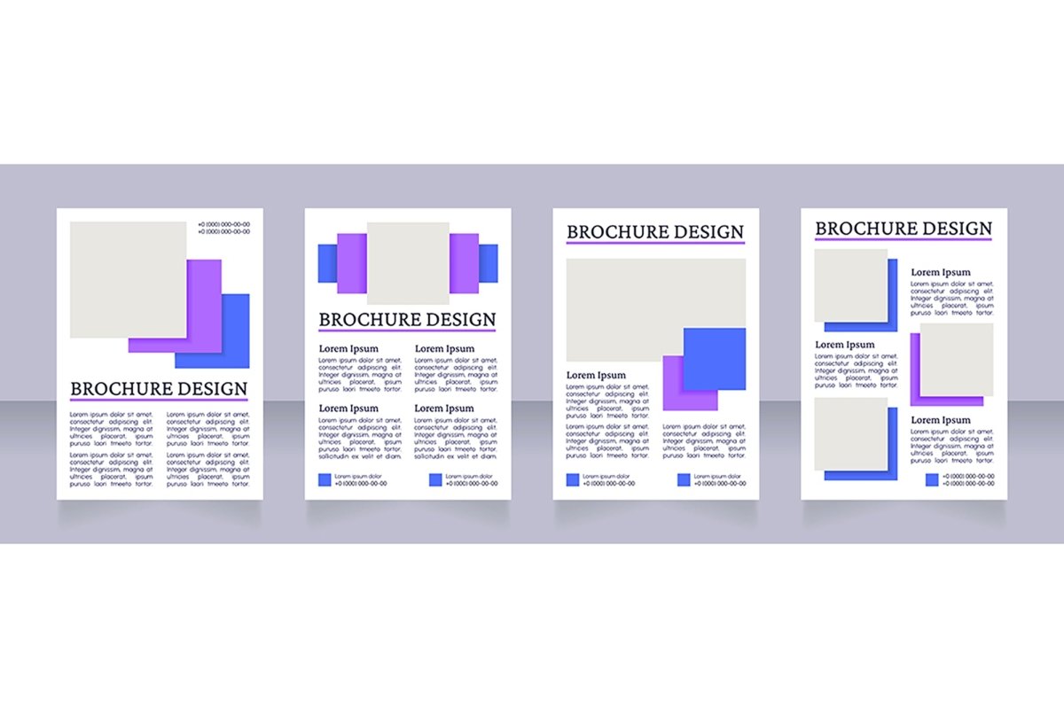 Representing blank brochure design bundle
