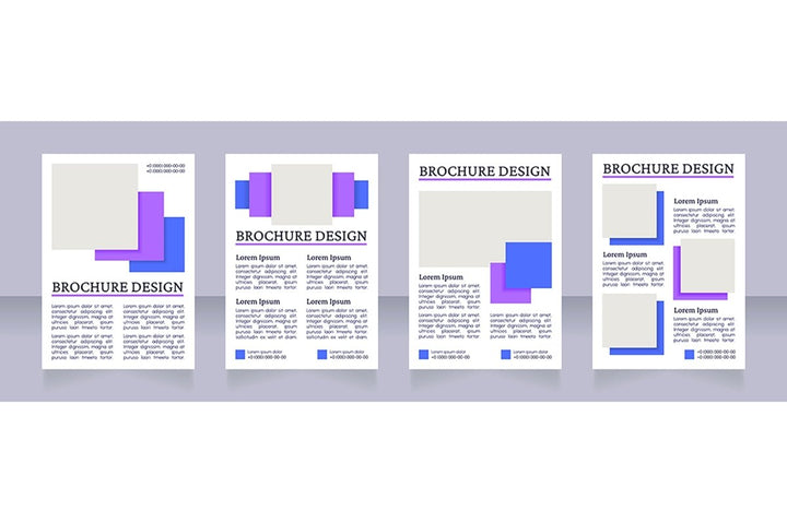 Representing blank brochure design bundle