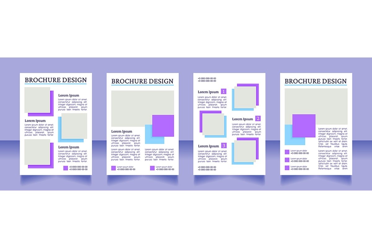 Representing blank brochure design bundle