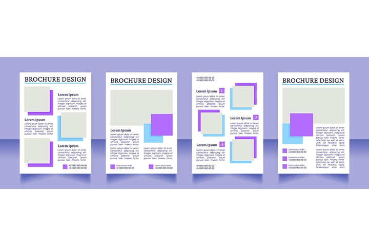 Representing blank brochure design bundle