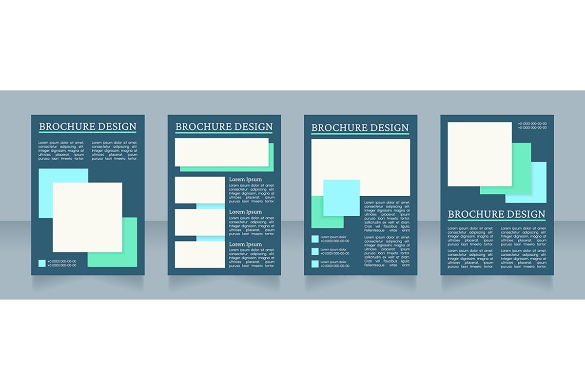 Representing blank brochure design bundle