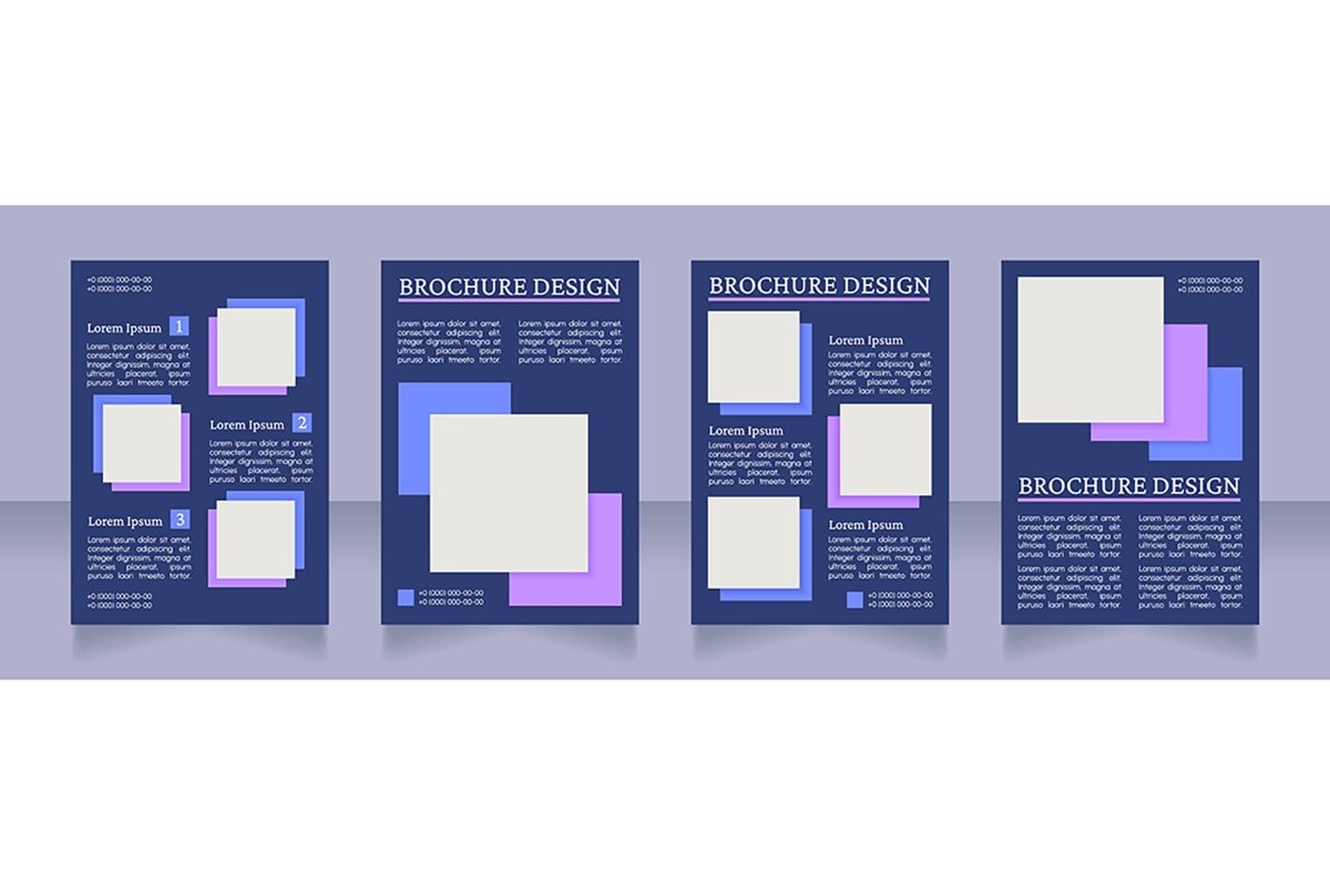 Representing blank brochure design bundle