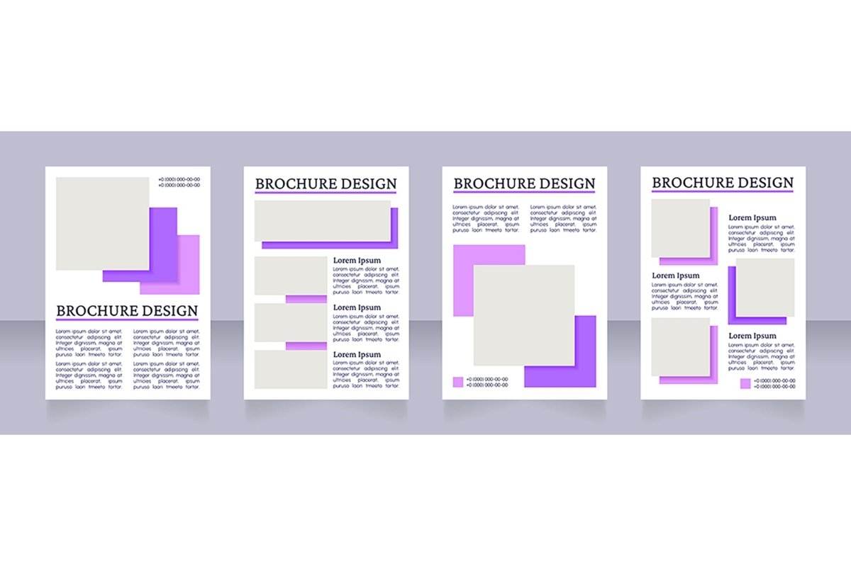 Representing blank brochure design bundle