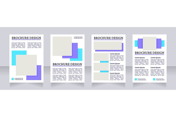 Representing blank brochure design bundle