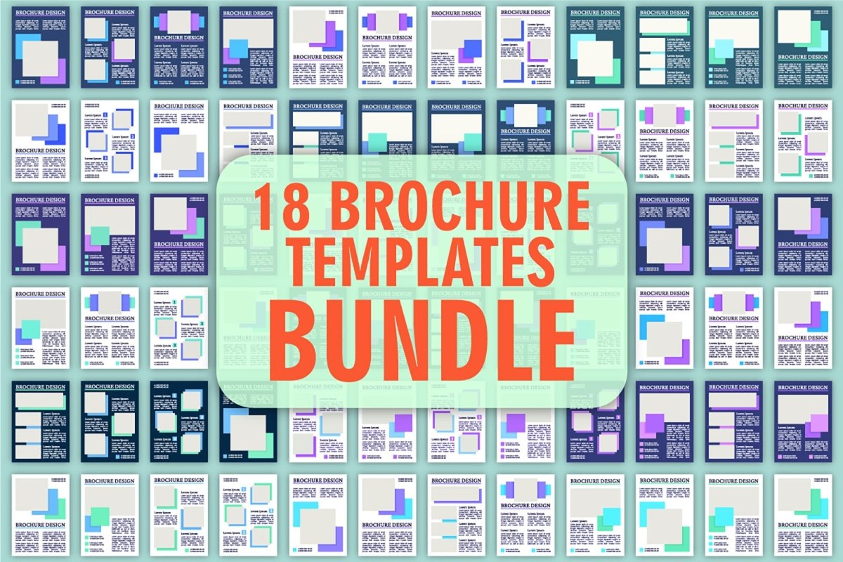 Representing blank brochure design bundle