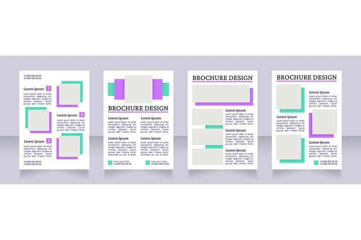 Representing blank brochure design bundle