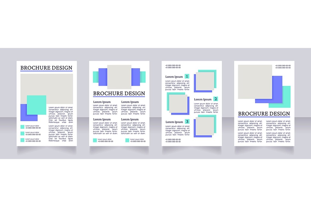 Representing blank brochure design bundle