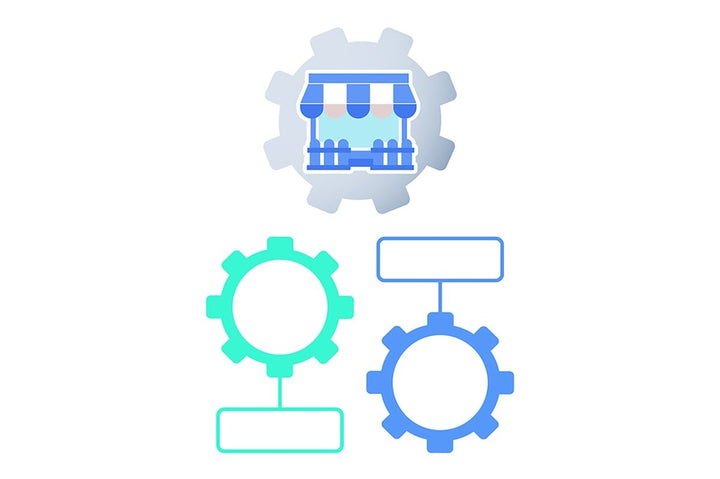 Retailing infographic chart template set