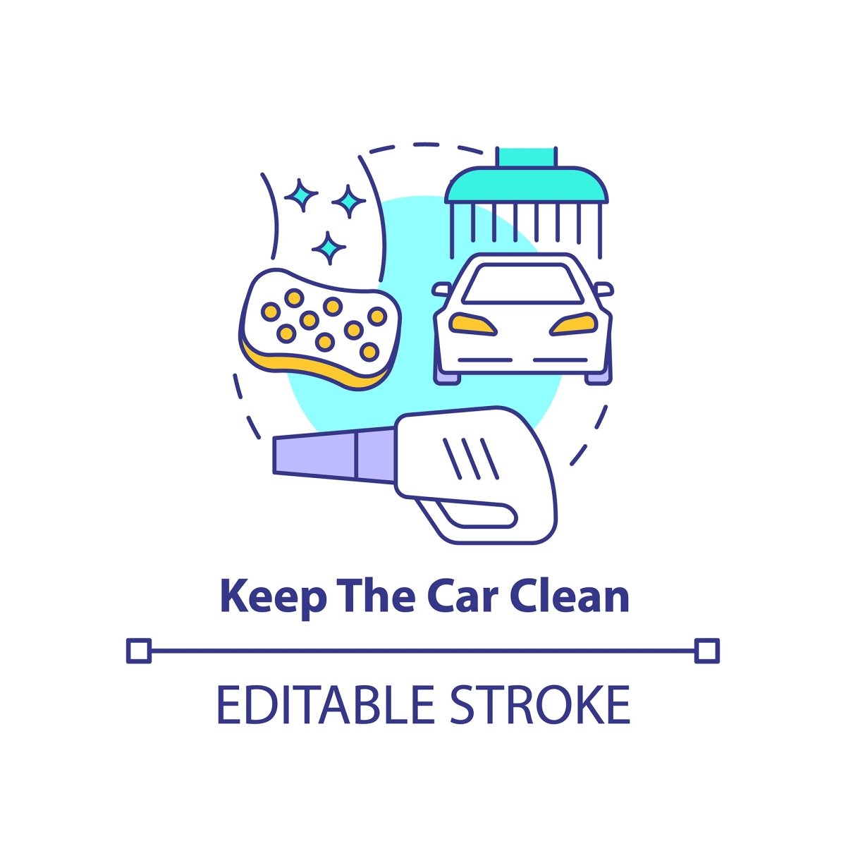 Road trip tips concept icons bundle