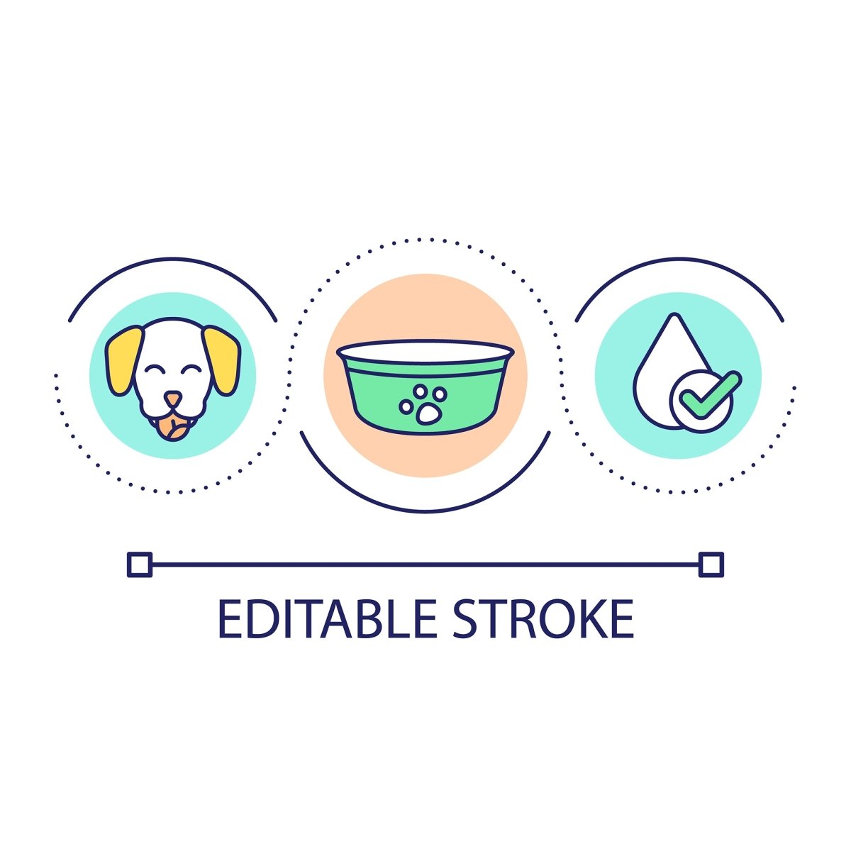 Road trip tips loop concept icon set